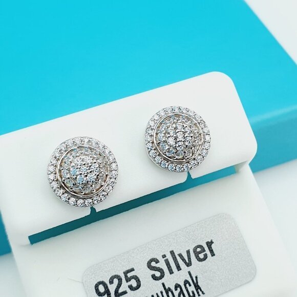 "925 Sterling Silver CZ Beautiful Earrings for Women, 1USPAR4202 - Picture 2 of 11